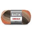 Lã Batik 100 gr - Círculo Cor da Lã Batik:9508 - Batom Laranja/Bege/Marrom