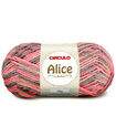 Lã Alice 100 gr - Círculo Cor da Lã Alice:9338 - Flecha (Coral/Cinza)
