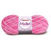 Lã Mollet Multicor 40 gr - Círculo Cor da Lã Mollet Mescla:9288 - Tons de Rosa