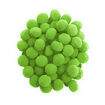 Pompom Solto 20 mm - Pct c/ 50 unidades Cor do Pompom Solto:021 - Verde Neon