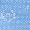 Tecido de Algodão Estampado (Meio Metro) - Coroa Azul