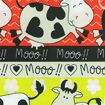Tecido de Algodão Estampado (Meio Metro) - 2349 Faixas Vaca Moo