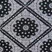 Tecido de Algodão Estampado (Meio Metro) - Bandana Preto/Branco