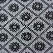 Tecido de Algodão Estampado (Meio Metro) - Bandana Preto/Branco