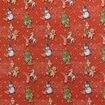 Tecido de Algodão Estampado (Meio Metro) - Natal Magia Fundo Vermelho