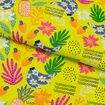 Tecido de Algodão Estampado (Meio Metro) - Frutas Fundo Amarelo