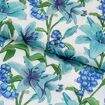 Tecido de Algodão Estampado (Meio Metro) - Lírios Azuis