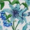 Tecido de Algodão Estampado (Meio Metro) - Lírios Azuis