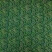 Tecido de Algodão Estampado (Meio Metro) - Natal Arabesco Verde e Dourado
