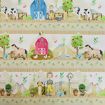 Tecido de Algodão Estampa Digital (Meio Metro) - Fazendinha Tons Suaves Faixas