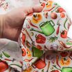 Tecido de Algodão Estampado (Meio Metro) - Legumes e Utensílios