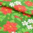 Tecido de Algodão Estampado (Meio Metro) - 2411 Natal Floral Poinsétia