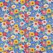 Tecido Chita 100% Algodão 0,50mx1,40m - Ref. 3206V1 Azul/Floral Multicor