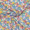 Tecido Chita 100% Algodão 0,50mx1,40m - Ref. 3206V1 Azul/Floral Multicor