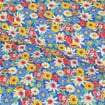 Tecido Chita 100% Algodão 0,50mx1,40m - Ref. 3206V1 Azul/Floral Multicor