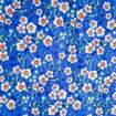 Tecido Chita Políéster 1,50m Largura - 1 Metro Cor:0057C Azul Floral Branco