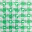 Tecido Popeline 100% Algodão Xadrez Verde e Branco com Corações 1 Metro