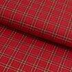 Tecido de Algodão Estampado (Meio Metro) - Xadrez Vermelho/Dourado
