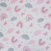 Fralda Dupla Estampada 100% Algodão 70x70cm - Unidade Cor:20V01 Arco-íris e Borboletas