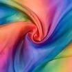 Tecido Organza Multicor Degradê Arco-íris - 1 Metro