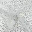 Tecido de Organza Glitter Estrela 1,48 mt de Largura Branco - 1 Metro