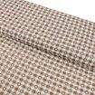 Tecido Popeline 100% Algodão Xadrez Marrom e Branco com Corações 1 Metro