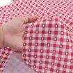 Tecido Popeline 100% Algodão Xadrez Vermelho e Branco com Corações 1 Metro