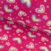Tecido Soft Estampado 0,50x1,60m Cor:Corações Multicor Pink