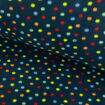 Tecido Soft Estampado 0,50x1,60m Cor:Poá Multicolor Azul Marinho