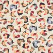 Tecido de Algodão Estampado (Meio Metro) - 2593 Coleção Galos e Galinhas