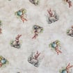 Tecido de Algodão Estampado (Meio Metro) - Páscoa Coelhinhos Margarida