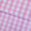 Tecido Xadrez 20mm 100% Algodão Fio Tinto 0,50x1,50m Cor:1128 Rosa Bebê e Branco