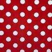 Tecido de Algodão Estampado (Meio Metro) - Vermelho e Bola Branca G