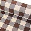 Tecido Grosso Decoração Xadrez Marrom e Bege 100% Algodão 1x1,60m
