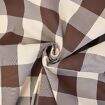 Tecido Grosso Decoração Xadrez Marrom e Bege 100% Algodão 1x1,60m