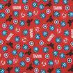 Tecido de Algodão Estampado (Meio Metro) - Coleção Marvel Capitão América Vermelho