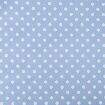 Tecido de Algodão Estampado (Meio Metro) - Azul Claro e Bola Branca