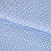 Tecido de Algodão Estampado (Meio Metro) - Azul Claro e Bola Branca