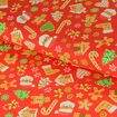 Tecido de Algodão Estampado (Meio Metro) - 2302 Natal Docinhos Feliz Natal