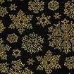 Tecido de Algodão Estampado (Meio Metro) - 2312 Natal Flocos de Neve Preto