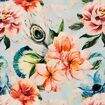 Tecido de Algodão Estampa Digital (Meio Metro) - Floral e Pérolas 