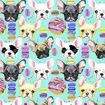 Tecido de Algodão Estampa Digital (Meio Metro) - Pug Doces
