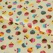 Tecido de Algodão Estampado Círculo 0,50 x1,50 mt - Cor 2076 Cupcake Creme