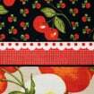 Tecido de Algodão Estampado 0,55x1,50m - Faixas Frutas e Legumes