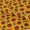 Tecido de Algodão Estampado (Meio Metro) - Girassol Marinho