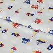 Tecido de Algodão Estampado (Meio Metro) - Aviões Fundo Cinza