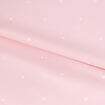 Tecido de Algodão Estampado (Meio Metro) - Rosa e Bolas Brancas