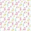 Tecido Tricoline Coleção Peace and Love 0,50x1,50 mt Cor da Coleção Peace and Love:202046 - Notas Musicais Light