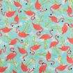 Tecido de Algodão Estampado Círculo 0,50 x1,50 mt - Cor 2109 Flamingos Folhagem