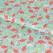 Tecido de Algodão Estampado Círculo 0,50 x1,50 mt - Cor 2109 Flamingos Folhagem